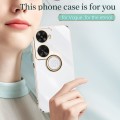 For Huawei Nova 11 SE XINLI Straight Edge 6D Electroplate TPU Phone Case with Ring Holder(Cherry Pur