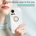 For Huawei nova 12 Pro XINLI Straight Edge 6D Electroplate TPU Phone Case with Ring Holder(Cherry Pu