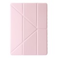 For Xiaomi Redmi Pad SE Clear Acrylic Deformation Leather Tablet Case(Pink)