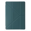 For Xiaomi Redmi Pad SE Clear Acrylic Deformation Leather Tablet Case(Deep Green)