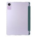 For Xiaomi Redmi Pad SE Clear Acrylic Deformation Leather Tablet Case(Deep Green)