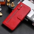 For Realme 12 Pro+ Fashion Calf Texture Zipper Leather Phone Case(Red)