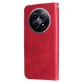 For Realme 12 5G Fashion Calf Texture Zipper Leather Phone Case(Red)