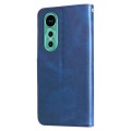 For Huawei nova 12 Calf Texture Zipper Leather Phone Case(Blue)