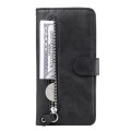 For OPPO Reno11 5G Global Fashion Calf Texture Zipper Leather Phone Case(Black)