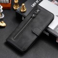 For OPPO A59 5G / A2m Fashion Calf Texture Zipper Leather Phone Case(Black)