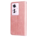 For OPPO Reno11 F Global / F25 Pro Global Fashion Calf Texture Zipper Leather Phone Case(Rose Gold)