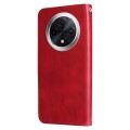 For OPPO A3 Pro 5G Fashion Calf Texture Zipper Leather Phone Case(Red)