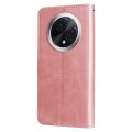 For OPPO A3 Pro 5G Fashion Calf Texture Zipper Leather Phone Case(Rose Gold)