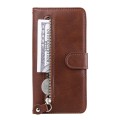 For OPPO A3 Pro 5G Fashion Calf Texture Zipper Leather Phone Case(Brown)