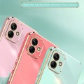 For Samsung Galaxy A05 XINLI Straight Edge 6D Electroplate TPU Phone Case(Pink)