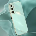 For Samsung Galaxy A05s XINLI Straight Edge 6D Electroplate TPU Phone Case(Mint Green)