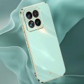 For Xiaomi 14 Pro XINLI Straight Edge 6D Electroplate TPU Phone Case(White)