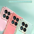 For Xiaomi 14 Pro XINLI Straight Edge 6D Electroplate TPU Phone Case(Pink)