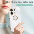 For Xiaomi Redmi Note 13 5G XINLI Straight Edge 6D Electroplate TPU Phone Case with Ring Holder(Blac