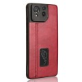 For Asus ROG Phone 8/ROG Phone 8 Pro Cow Pattern Sewing Skin PC + PU + TPU Phone Case(Red)