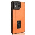 For Asus ROG Phone 8/ROG Phone 8 Pro Cow Pattern Sewing Skin PC + PU + TPU Phone Case(Orange)