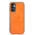 For Samsung Galaxy M14 5G Cow Pattern Sewing Back Cover Phone Case(Orange)