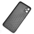 For Samsung Galaxy A05 4G Cow Pattern Sewing Back Cover Phone Case(Black)