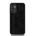 For Samsung Galaxy A15 4G Cow Pattern Sewing Back Cover Phone Case(Black)