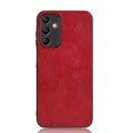 For Samsung Galaxy A15 4G Cow Pattern Sewing Back Cover Phone Case(Red)