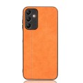 For Samsung Galaxy A15 4G Cow Pattern Sewing Back Cover Phone Case(Orange)