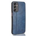 For Samsung Galaxy A15 4G Cow Pattern Sewing Back Cover Phone Case(Blue)