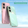 For Realme C55 XINLI Straight Edge 6D Electroplate TPU Phone Case(Mint Green)