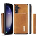 For Samsung Galaxy S23 FE 5G DG.MING M1 Series 3-Fold Multi Card Wallet + Magnetic Phone Case(Brown)