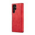 For Samsung Galaxy S23 Ultra 5G DG.MING Retro Oil Edge Flip Leather Phone Case(Red)