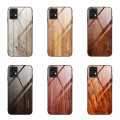 For Xiaomi Redmi Note 12 4G Global Wood Grain Glass TPU Phone Case(Light Brown)