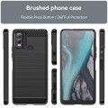 For Nokia C22 Brushed Texture Carbon Fiber TPU Phone Case(Black)