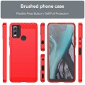 For Nokia C22 Brushed Texture Carbon Fiber TPU Phone Case(Red)