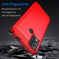 For Nokia C22 Brushed Texture Carbon Fiber TPU Phone Case(Red)