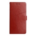 For Xiaomi 14 Y-shaped Pattern Flip Leather Phone Case(Brown)