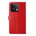 For Xiaomi Redmi Note 13 4G Y-shaped Pattern Flip Leather Phone Case(Red)