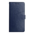 For Xiaomi Redmi Note 13 4G Y-shaped Pattern Flip Leather Phone Case(Blue)