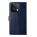 For Xiaomi Redmi Note 13 4G Y-shaped Pattern Flip Leather Phone Case(Blue)