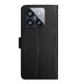 For Xiaomi 14 Pro Genuine Leather Fingerprint-proof Flip Phone Case(Black)