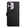 For Xiaomi Redmi 13C 5G Genuine Leather Fingerprint-proof Flip Phone Case(Black)