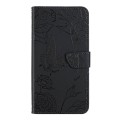 For Xiaomi Redmi 13C 5G Skin Feel Butterfly Embossed Flip Leather Phone Case(Black)