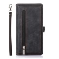For Samsung Galaxy S10 Zipper Card Slot Buckle Wallet Leather Phone Case(Black)