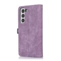For Samsung Galaxy S21+ Zipper Card Slot Buckle Wallet Leather Phone Case(Purple)