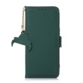 For Xiaomi 14 Pro Genuine Leather Magnetic RFID Leather Phone Case(Green)