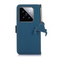 For Xiaomi 14 Pro Genuine Leather Magnetic RFID Leather Phone Case(Blue)