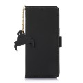 For Xiaomi Redmi Note 13 Pro 4G / POCO M6 Pro 4G Genuine Leather Magnetic RFID Leather Phone Case(Bl