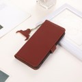 For Xiaomi Redmi Note 13 4G Genuine Leather Magnetic RFID Leather Phone Case(Coffee)