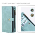 For Samsung Galaxy S23 5G Zipper Wallet Detachable MagSafe Leather Phone Case(Blue)