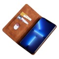 For Tecno Pova 5 Pro Skin Feel Magnetic Leather Phone Case(Light Brown)
