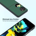 For Huawei Pocket 2 ABEEL Genuine Leather Silky Soft Black Edge Phone Case(Green)